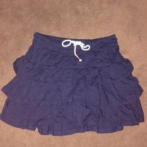 Garage mini skirt navy blue layered ruffles y2k era